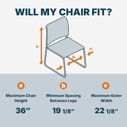 OEF Furnishings OEFCL85 Stack Chair Dolly, Heavy Duty Steel Cart (Vertical Cradle, Fits OEF850CL Series and Similar Sized Stack Chairs, 1100 lb Weight Capacity, Swivel Casters)