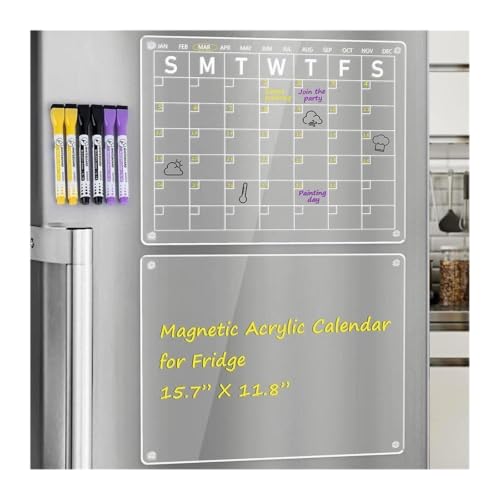 Magnetic Dry Erase Board Fridge Calendar Note Board