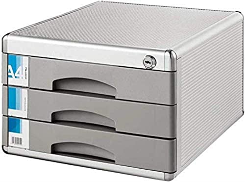 UYCVT Metal 3 Tier Office Filing Cabinet Metal Locking Office Filing Drawer Cabinet Multi Storage Cabinets