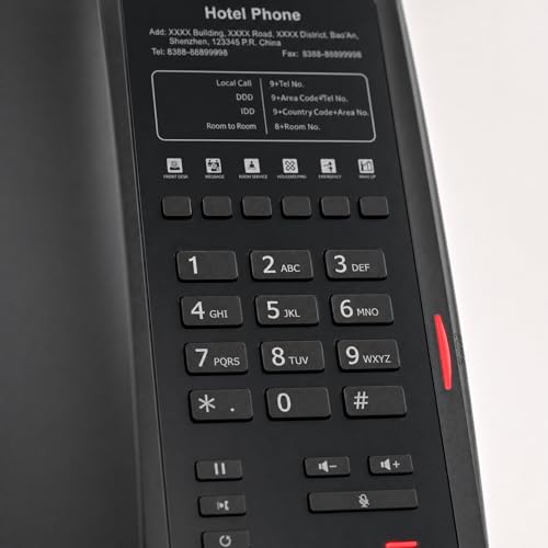 Fanvil H3W Wireless Hotel IP Phone, 2.4GHz Wi-Fi Supported, 2 SIP Lines, 6 Custom DSS Keys, HD Voice, PoE Powered, Desktop & Wall Mountable Business VoIP Phone