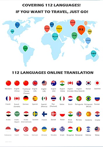 Real Time Scanning Dictionary Pen 112 Language Translation Reading Pen 3.5 Inch Screen Foreign Language Voice Translator Offline WiFi Electronic Dictionary Translate Devi,B