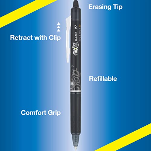 PILOT FriXion Clicker Erasable Gel Pens, 0.7mm, Business Colors, 36-Pack