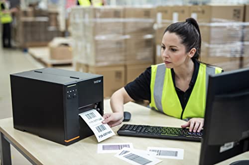 Brother TJ-4010TN Entry-Level High-Volume Industrial Barcode Label Printer, 203dpi, 6ips, Ethernet and USB 2.0