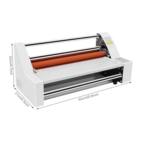 lizponaza Hot & Cold Roll Laminator Machine 13.78 Inch Width with Digital Control Panel 700W Power for Single/Double Sided Film, Adjustable Tension and Thickness