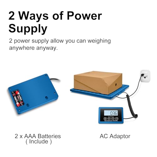 Fuzion Shipping Scale, 440LB x 10g Postal Scale, Hold & Tare Function