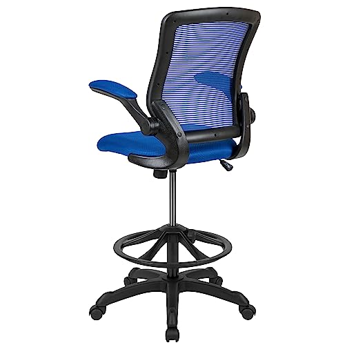 Flash Furniture Mesh Adjustable Ergonomic Drafting Chair, Blue