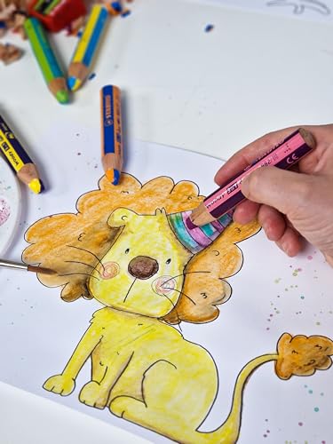 STABILO duo coloured pencil, watercolour & wax crayon woody 3 in 1 duo