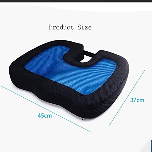 Feilx Gel Enhanced Seat Cushion - Non-Slip Orthopedic Gel & Memory Foam Coccyx Cushion for Tailbone Pain - Office Chair Car Seat Cushion - Sciatica & Back Pain Relief