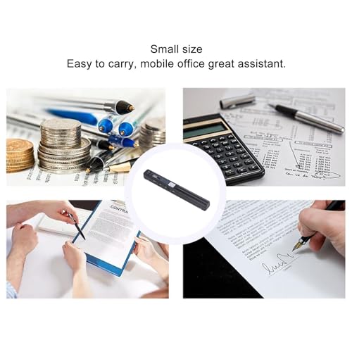 Portable Scanner, Photo Scanner for A4 Documents, 8.27 Inch Handheld Scanner for Books, Business, Picture, Photo, Receipts, JPG PDF Format Selection, UP to 900 DPI (Black)