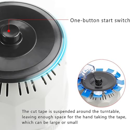 Rotary Disc Tape Cutting Machine, Automatic Tape Dispenser, 3-22mm Tape Width/1-58 Mm Cutting Length, for Warehouses, Schools, Offices