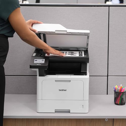 Brother Business Monochrome Laser All-in-One Printer with Duplex Print, Scan, Copy MFCL5710DW Bundle with Deco Essentials eBook and High Speed 6ft USB Type B 2.0 Printer Cable to USB Type-C & Type A