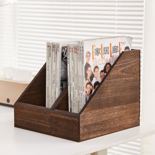 shuijingwu45 File Holder Magazine Rack - Set of 2 Holders Perfect for Storing Folders, Documents