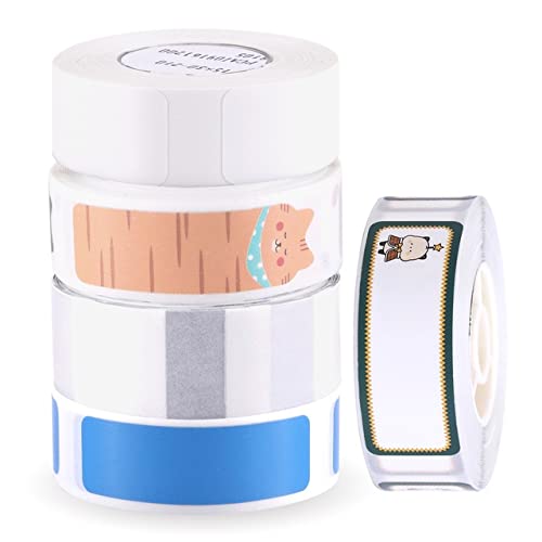 WERTGHJ Label Paper Thermal Printing Name Price Barcode Sticker Waterproof Tear Resistant Compatible for D11 Printer(E)
