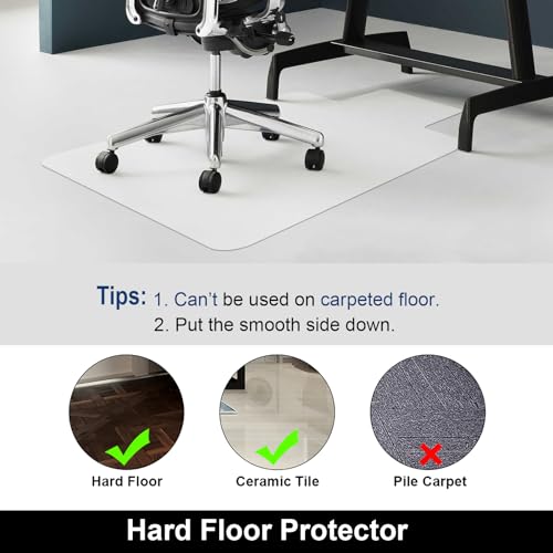 AiBOB Office Chair Mat for Hardwood Floor, 36" x 48" Clear Floor Protector
