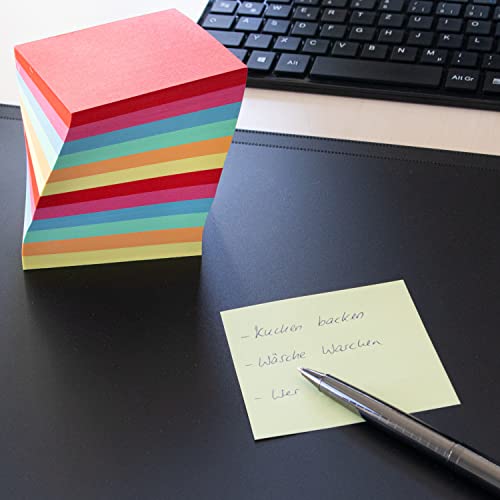 IDENA 311023 Memo Pad Plain Gummed Square Plant Pot 9 x 9 x 9 cm, 80 g/m², Approx. 700 Pages, Colour