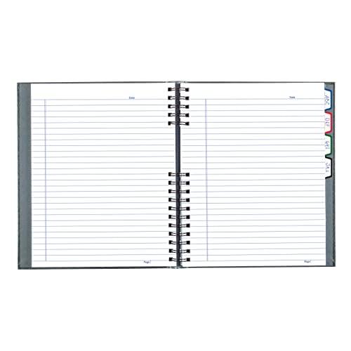 Blueline NotePro™ Executive Notebook, Indexing System, Refillable, Hard Cover, 10.75" x 8.5", 300 Ruled Pages, Gray (A10300.GRY)