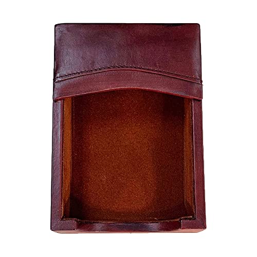 Dacasso Mocha Leather Memo Holder, 4-Inch by 6-Inch