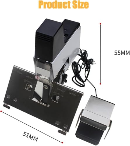 GAZOGJ Electric Stapler, Flat Saddle Binder Stitcher Equipped With1~9 Levels Binding Pressure Knob, Foot Pedal Switch, Binding Thickness 30 Sheets, 100 Mm Nailing Depth for