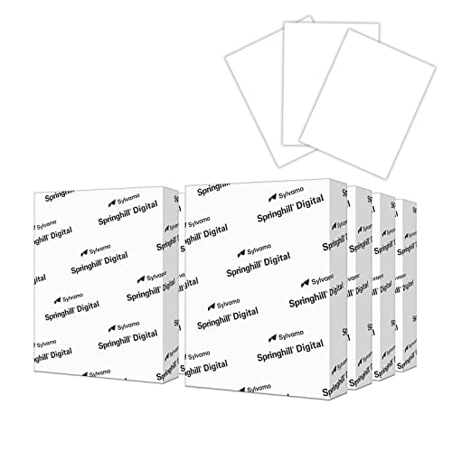 Springhill White 8.5” x 14” Cardstock Paper, 67lb Vellum Bristol, 147gsm, 2,000 Sheets (8 Reams) – Premium Lightweight Cardstock, Vellum Printer Paper with Textured Finish – 016002C