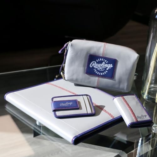 Rawlings | Baseball Stitch Padfolio Organizer | Interview Resume Folder + Business Card Holder | Multiple Colors