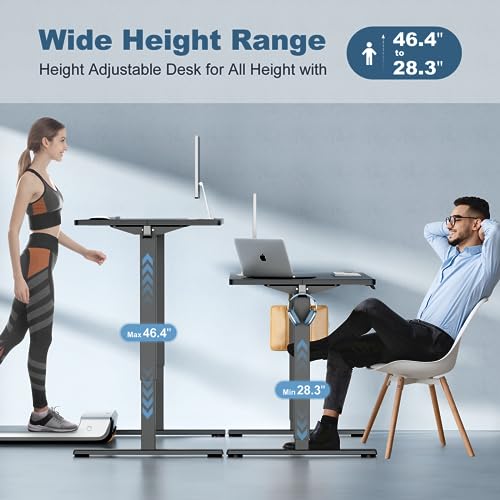 DUMOS 55 Inch Electric Standing Desk, Memory Adjustable Home Office Desk
