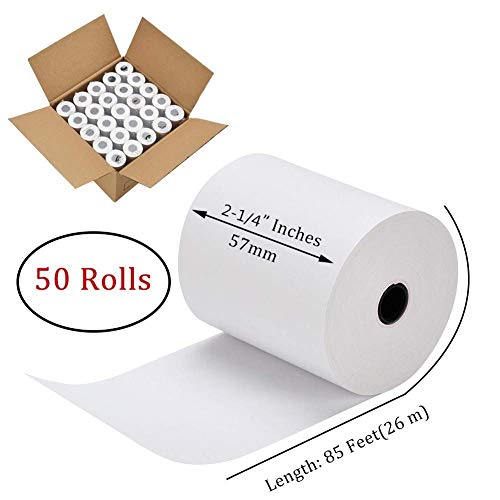 RyhamPaper Thermal Receipt Paper 150 Rolls, 2 1/4" x 85' POS Printer Paper, Cash Register and Credit Card Rolls