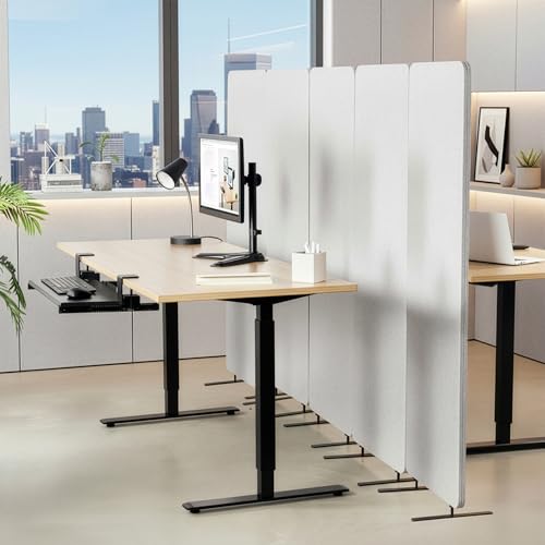VIVO Gray Freestanding 73 x 66 in Privacy Panel, PP-3-T024G