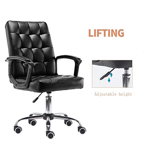 POCHY Flexible Office Chair Office Chairpu Leather Desk Chair Height Adjustable Rotating Computer Chair for Home Managerial Chairs Executive Chairs Cozy