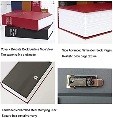 Book Safe, Diversion Safe with Combination Lock, Secret Hidden Safe for Home Office Lock Code Piggy Bank, Deto Metal Safe