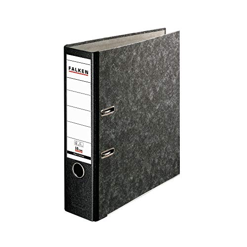 FALKEN Recycling Plus Lever Arch Files, A4, 8cm Spine - Black, Pack 10