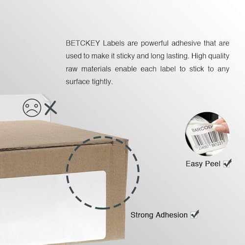 BETCKEY - Replace for DYMO 30334 (2-1/4" x 1-1/4") Barcode Labels[10 Roll]