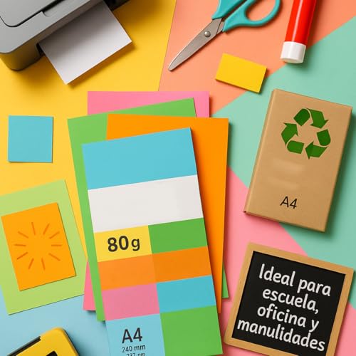 Pack of 500 Sheets of A3 80g Coloured Paper for Crafts, Printers, Scrapbooking - Ideal Origami, Papyroflexia, Office and School (Turquoise, 500h)