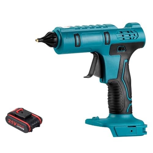 LIBODD Hot Glue Gun 600W Cordless Hot Melt Glue Gun Anti Scald Rechargeable with 2pcs 11mm Glue Sticks Home DIY Repair Tool for 18V Battery for DIY Arts, Crafts and Quick Repairs(Gun with 1 Battery)