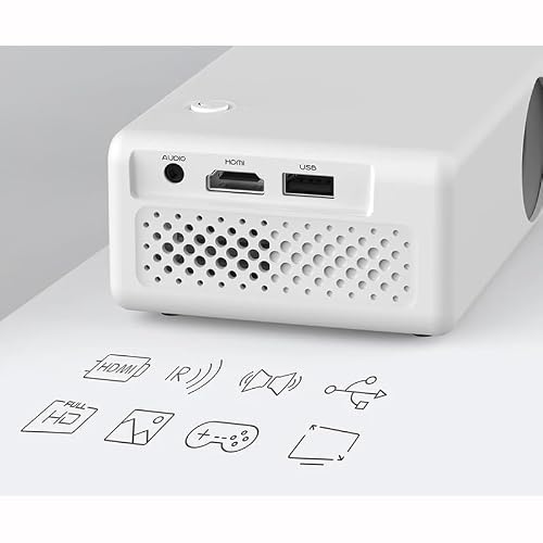 Portable Projector 1080p for Home Movie LED Theater Projectors compatible Speaker