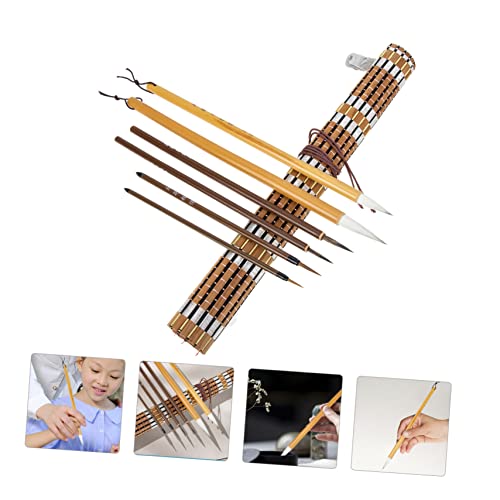 Chinese Calligraphy Brush Kanji Drawing Brush Beginner Students，Supplies set Beginner Beginners Drawing Khaki Watercolor Brushes Chinese for Art Line Students Pen Pigment Calligraphy Accessories Kanji