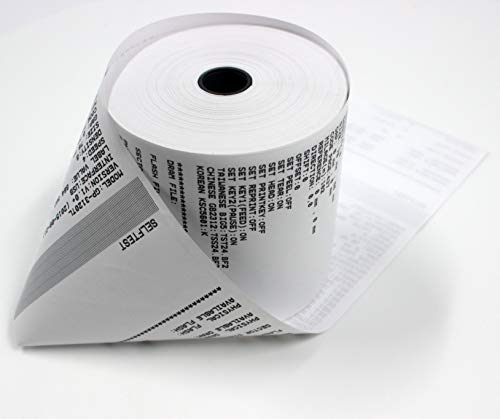 100 Rolls 3" x 165' 1-Ply Bond kitchen printer paper sp 700 Premium Quality Blended Bond Receipt Paper POS Cash Register sp700 printer ribbon or printer ribbon erc30/34/38 [50 GSM] BuyRegisterRolls