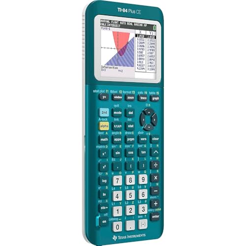 TI-84 Plus CE Graphing Calculator Texas Instruments, Teal (Metallic)