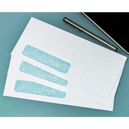 500 pack #10 Single Window Custom Printed Envelopes - Self Seal Security Envelopes, Flip and Stick Closure, Text and Logo Customization, White Security Tinted 24lb Paper - 4 1/8 x 9 1/2 Inches