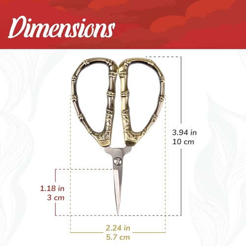 JubileeYarn Bamboo Stalk Embroidery Craft Scissors - Small - 10 Pairs