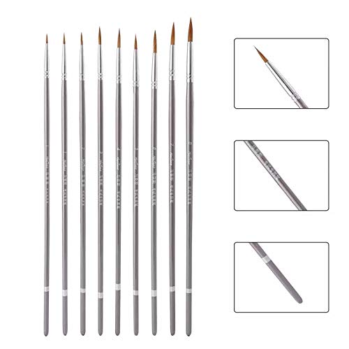 UOHLCX HBJWOV 9pcs Detail Paint Brush Sturdy Detail Paint Brush Detail Paint Brush Line Drawing Pen