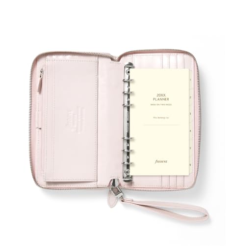 Filofax Personal Compact Zip w/wristlet Malden Organiser - Pink