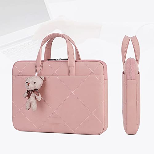 Cute PU Leather Women Laptop Bag Sleeve Notebook Carrying Case Briefcase Mouse Bag (Color : A, Size : 12-13.3 inch)