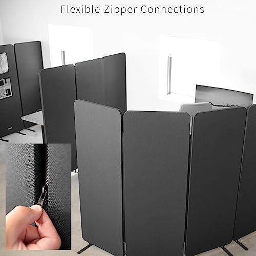 VIVO Dark Gray Freestanding 72 x 66 in Privacy Panel, PP-3-T072D