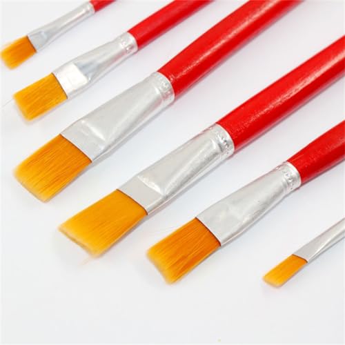 XJPWZER Red Stick Gouache Brush Line 1-12 Nylon Oil Watercolor