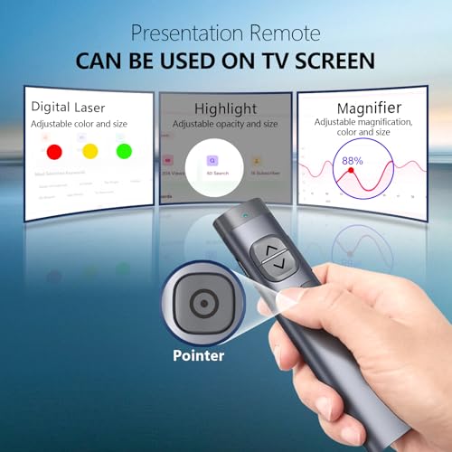 N97s Presentation Clicker for Powerpoint Presentations with Digital Pointer