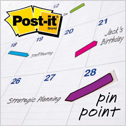 Post-it Arrow Flags, 0.47 in. x 1.7 in., 24 Pack, Assorted Bright Colors