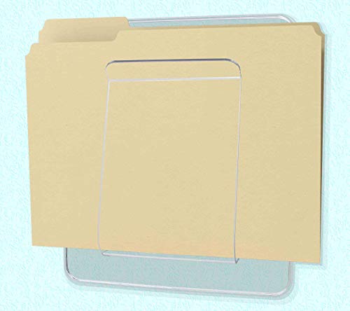 Wholesale CASE of 15 - Deflect-O Wall Mount File & Chart Holder-File/Chart Holder, 1 Compartment, 10"x2"x10-1/2", Clear