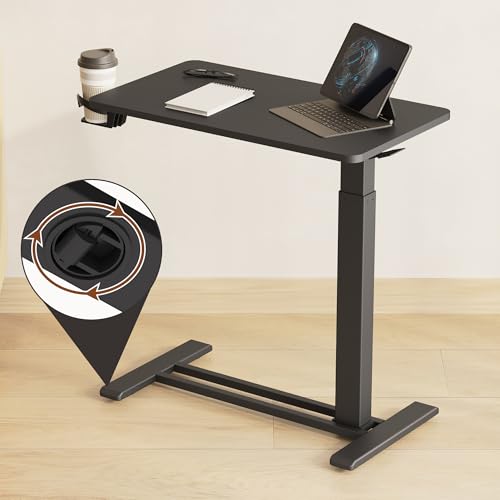 FLEXISPOT 28" Mobile Standing Desk Pneumatic Lift Computer Workstations