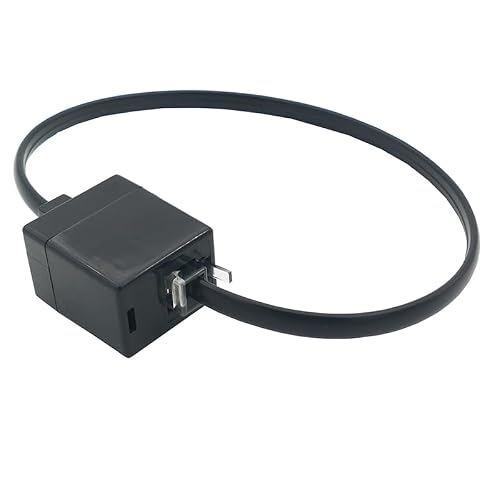 Coorle One Way Telephone Splitters RJ9 Male to Female Cable 4P4C Telephone/LAN Wall Adaptor Separator Black for Landline 10-Pack (4P4C)