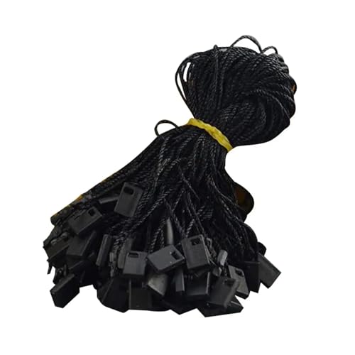 Clothing Tag Rope 2000Pcs Nylon Snap Lock Pin Loop Fastener Hook Ties Easy and Fast to Attach Hang Tag Strings Hangtag Seal Tags